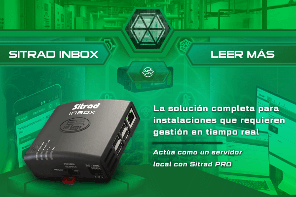 Sitrad InBox deFull Gauge | Supervisión remota y servidor local integrado Imagen promocional del Sitrad InBox de Full Gauge utilizado para monitoreo remoto, supervisión centralizada y gestión de instalaciones industriales mediante Sitrad PRO.