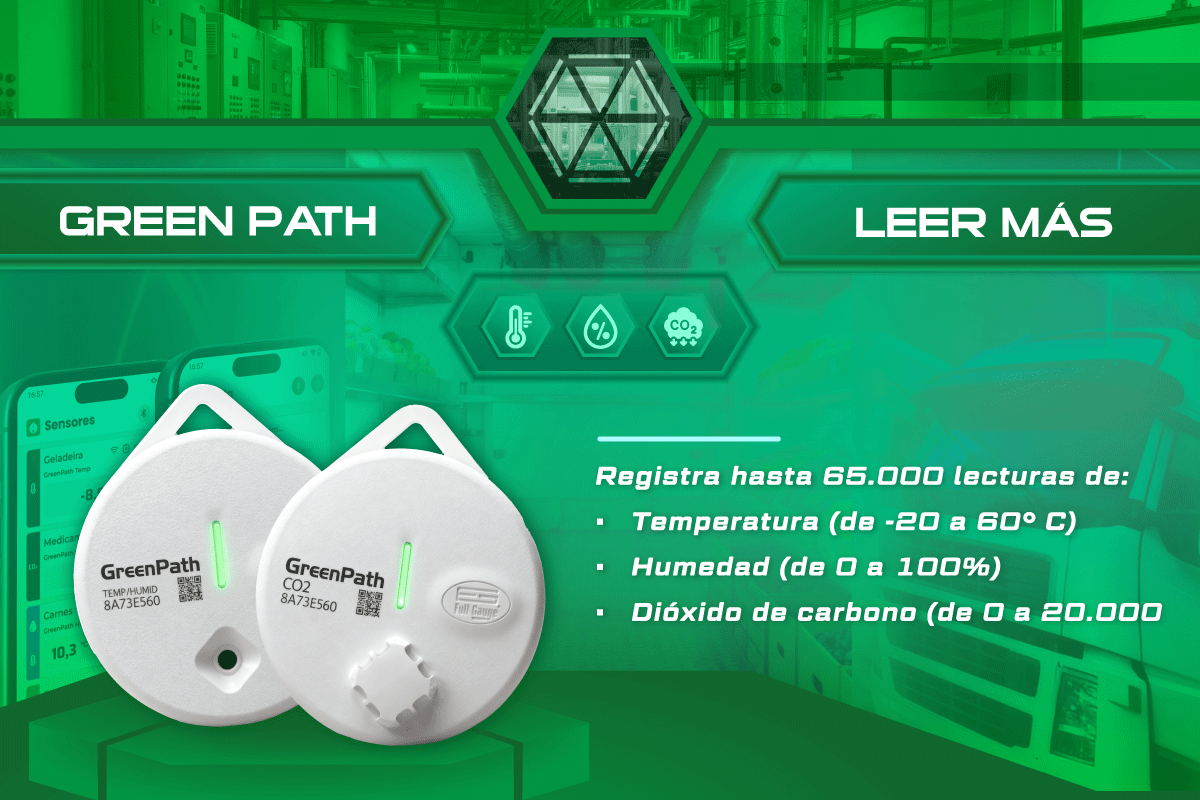 Sensores portátiles GreenPath (Full Gauge) de CO₂, temperatura y humedad