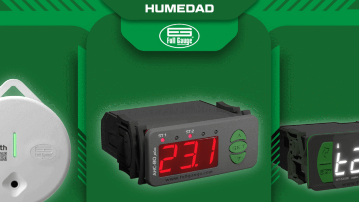 Soluciones Full Gauge AHC-80 Plus, GreenPath TEMP / HUMID y MT-530E Super para control, monitoreo y registro de humedad y temperatura en aplicaciones de refrigeración e industria.