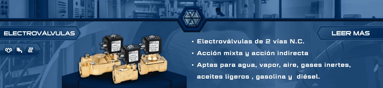 Electroválvulas Genebre de 2 vías normal cerrada (N.C.) de acción mixta Serie 4010 y acción indirecta Serie 4020 para automatización y control de fluidos en aplicaciones industriales.
