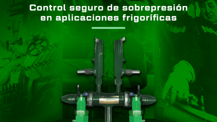 Válvulas de alivio Hecam simple y dual para control de sobrepresión en aplicaciones frigoríficas industriales