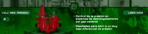Válvula reguladora de presión para descarga de gas caliente Hecam para sistemas de refrigeración industrial y procesos de descongelamiento por gas caliente.